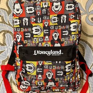 Disneyland Resort Mickey Mouse Faces Backpack, NWOT